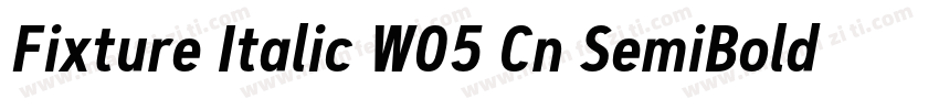 Fixture Italic W05 Cn SemiBold字体转换